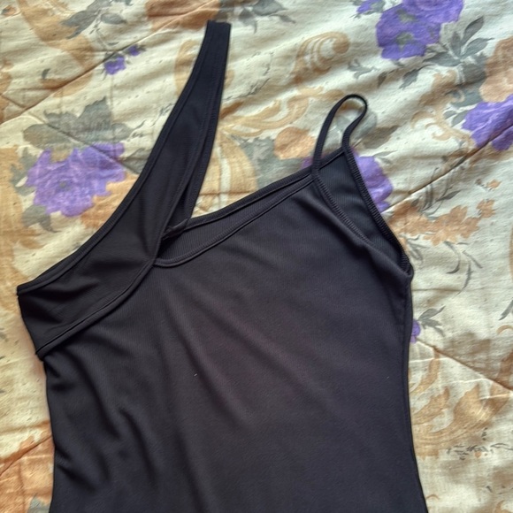 SHEIN Black Asymmetrical One-Shoulder Bodycon Dress - Picture 2 of 6